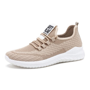 Fashion Casual Jogging Running Badminton Training Sneakers in beige
